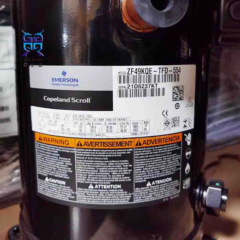 Copeland谷轮15匹ZF49KQE-TFD-554中低温冷冻压缩机